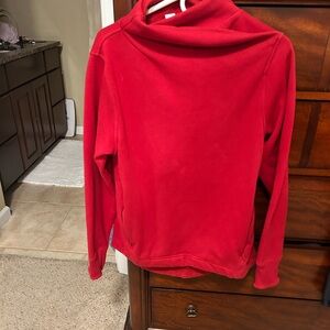 Athleta Vibrant Red Cowl Neck Sweater